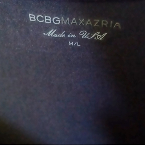 BCBGMaxAzria Navy Ruched 3/4 sleeve tee size M/L - Picture 4 of 4